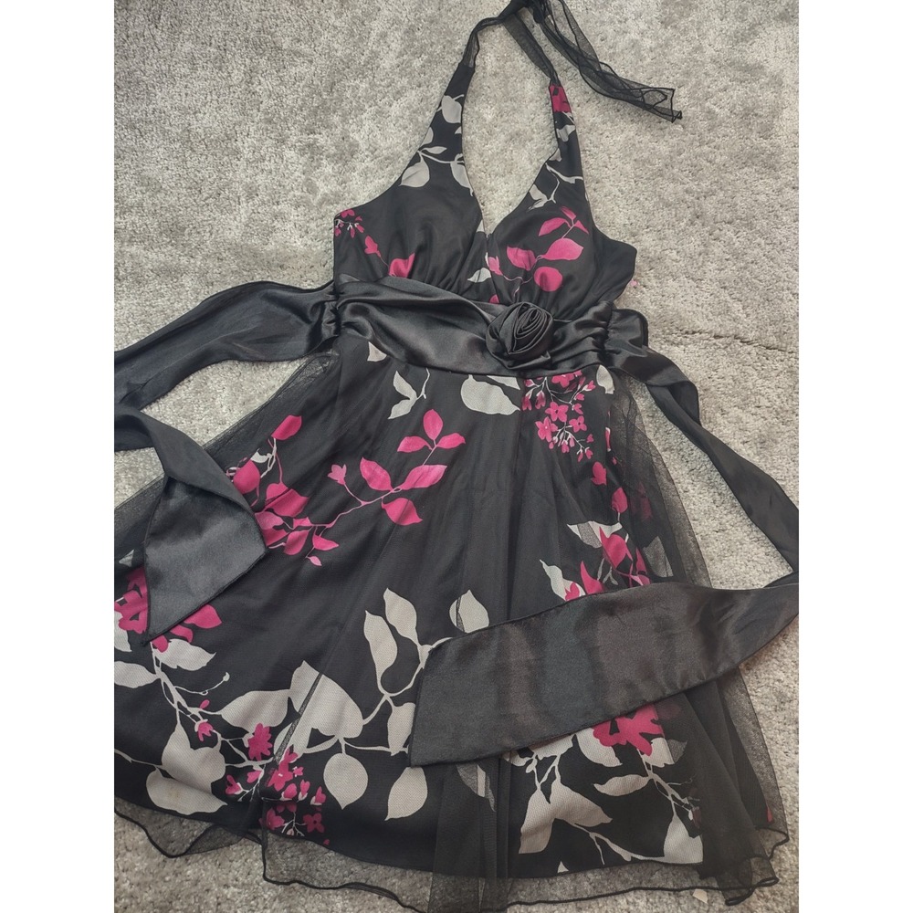 Speechless Tulle Dress Juniors size 5 Floral Tulle Overlay Grunge Witchy Fairy‎